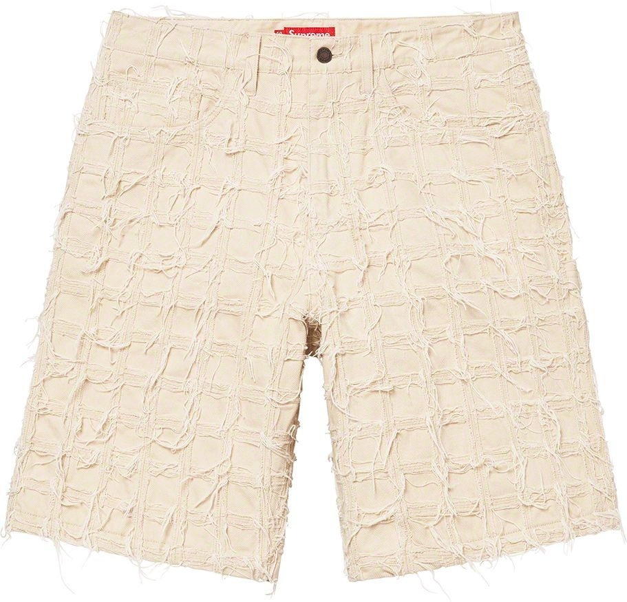 Frayed Patchwork Baggy Denim Short view 15